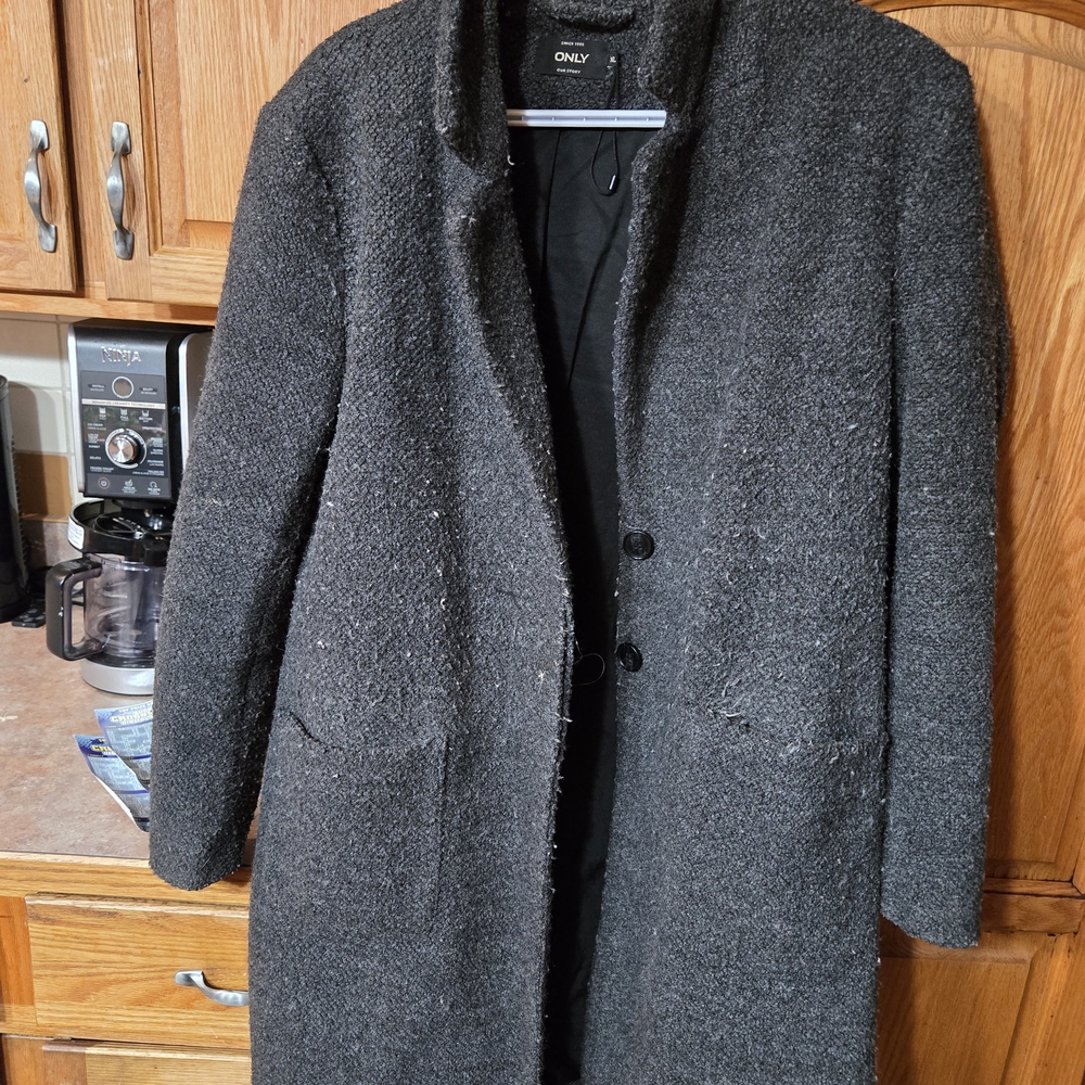 ONLY Charcoal Textured Coat